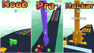 Noob Vs Pro Vs Hacker - Stacks Colour - Voodoo Android Gameplay