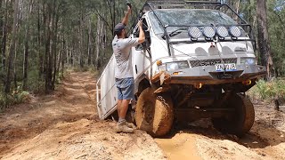 Ladies Well main track in a Mitsubishi Canter 4wd Australia
