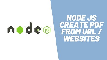 Learn how to create PDF from Web / URLs in Node JS