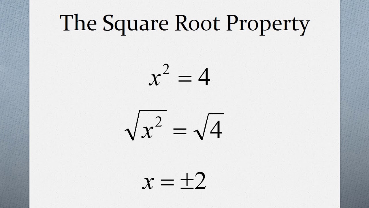problem solving using square root property