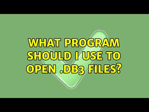 What program should I use to open .db3 files? (2 Solutions!!)
