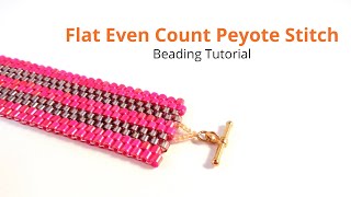 Striped Peyote Bracelet for Beginners Video