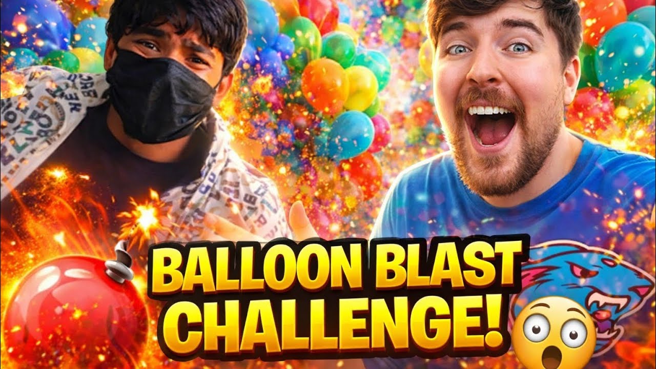 MrBeast Style Balloon Blast Challenge 😱 | Last Balloon Wins ₹??? | Crazy Challenge