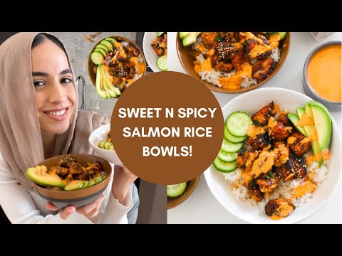 Super Easy Salmon Rice Bowl Recipe! Healthy Dinner Idea