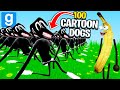 100 CARTOON DOGS VS 1... BANANA?! (Garry's Mod Sandbox)