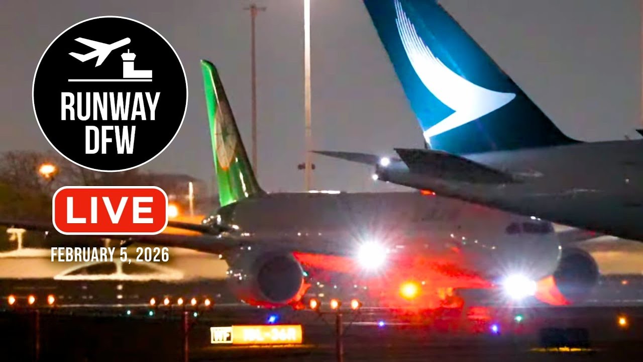 LIVE 🔴 DFW Airport plane spotting ✈️ February 5, 2026