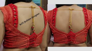 Very beautiful new letest back neck blouse design cutting and stitching - Kriti fashion designer