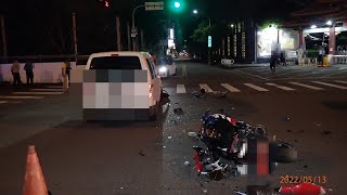 台中重機騎士攔腰撞上自小客貨車路口車禍釀1死1傷 