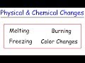 Physical and Chemical Changes