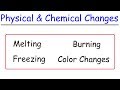 Chemical vs Physical Changes in Everyday Life