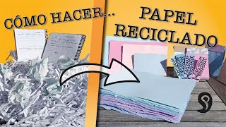 How to make RECYCLED PAPER well done and EASY | PAPEL EN COMA