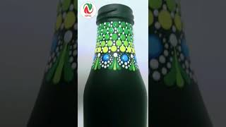 EASY DOT MANDALA ART Bottle Painting |  #shorts​ #YouTubeShorts