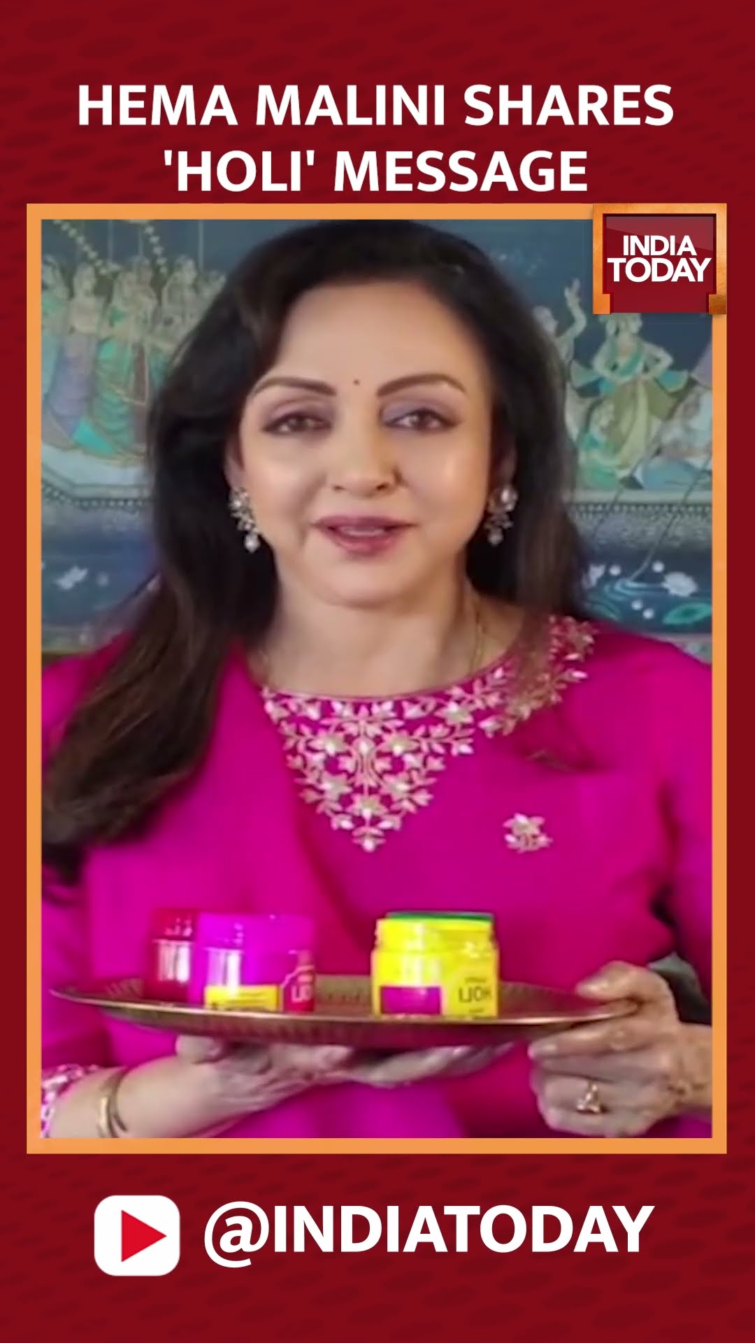 Hema Malini Shares 'Holi' Message #holicelebrations #hemamalini #vrindavan #barsanaholi #shorts