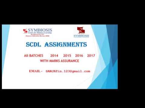 scdl pgdba assignments 1st semester