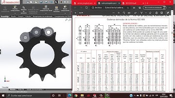 Como descargar un archivo CAD de un sprocket + la realización de eslabones para la cadena SolidWorks