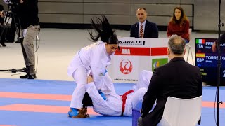 4K. Maria Torres (ESP) VS Clio Ferracuti (ITA) Karate 1 Premier League WKF 2019