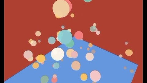 p5.js の WEBGLモードで 3D空間内を跳ね回る球体のパーティクル