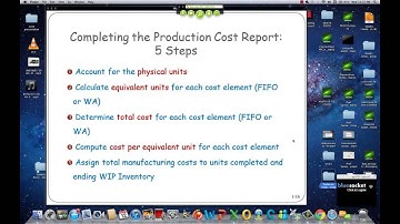 Completing the Production Cost Report: 5 Steps