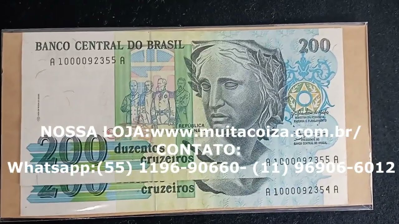 BANCO CENTRAL DO BRASIL 200 DUZENTOS CRUZEIROS UNC! - BB267UXX