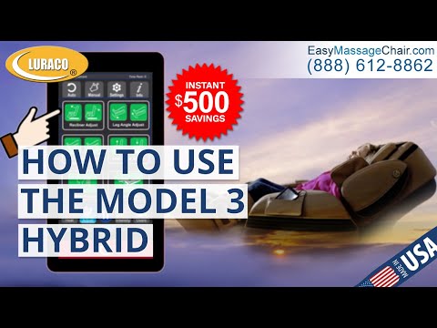 Luraco Model 3 Hybrid Massage Chair - How To Operate Using The Remote Control