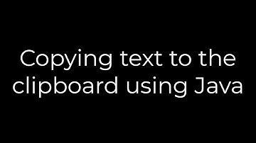 Java :Copying text to the clipboard using Java(5solution)