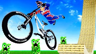 New MEGA Minecraft Bike Course - Descenders Gameplay