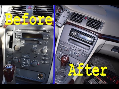 How to replace the original stereo in Volvo V70 S60 and S80