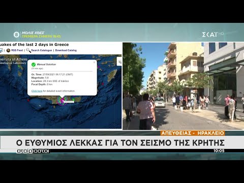 Αταίριαστοι | Ο Ευθύμιος Λέκκας για το σεισμό της Κρήτης | 27/09/2021