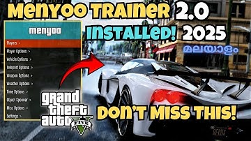 HOW TO INSTALL MENYOO  2.0 IN GTA 5 | MALAYALAM | 2025 | GTA CORNER