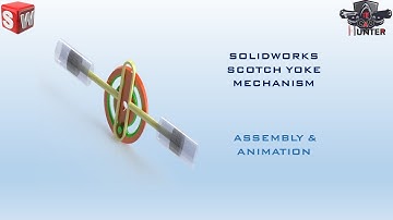 SCOTCH YOKE MECHANISM IN SOLIDWORKS - Assembly & Animation