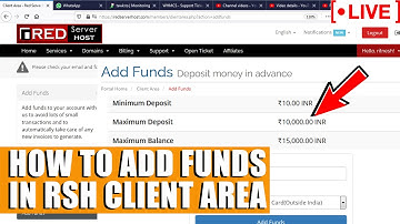[🔴LIVE] How to Add Funds in RSH client area?