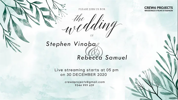 WEDDING LIVE STREAMING  ll STEPHEN & REBECCA