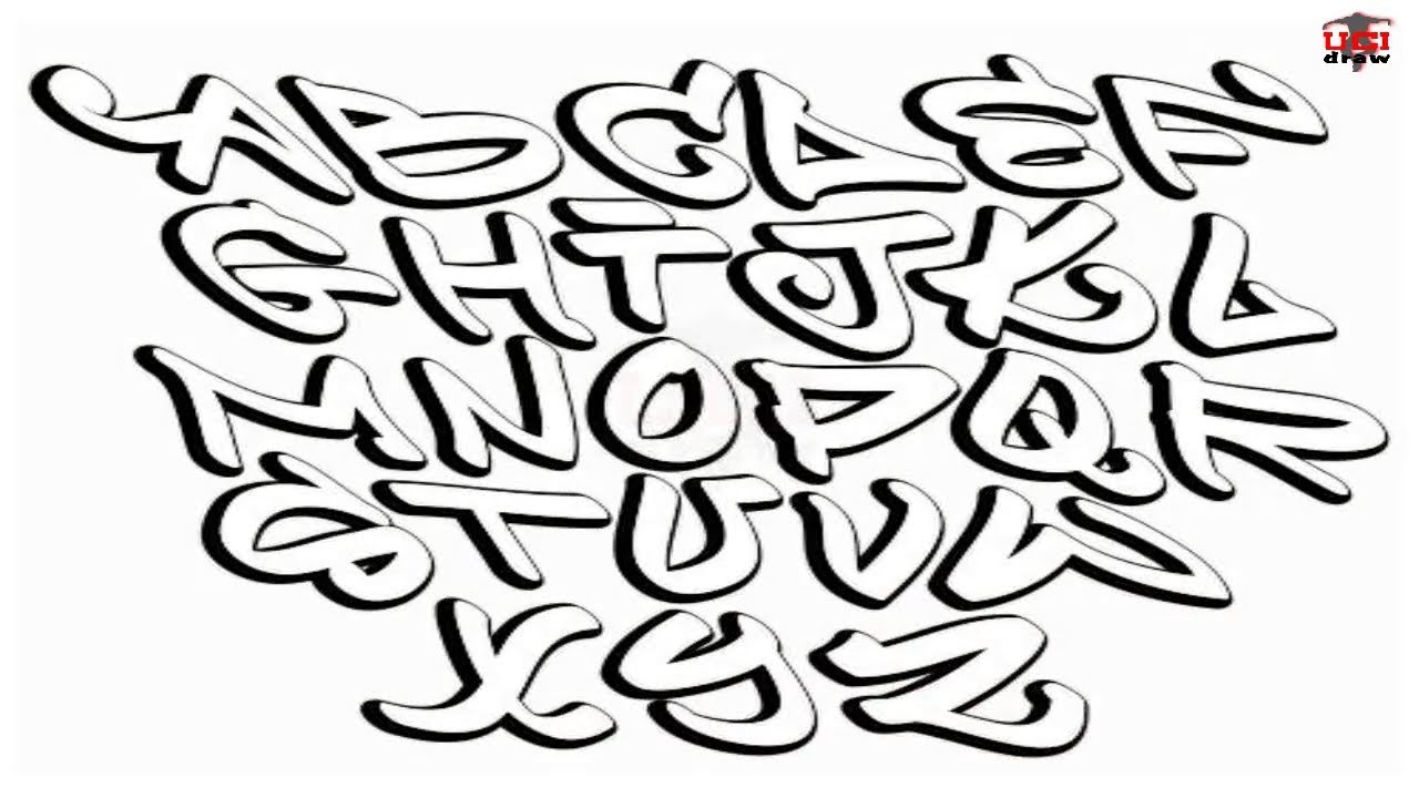 How to Draw Graffiti Letters Step by Step Easy for Beginners/Kids ...