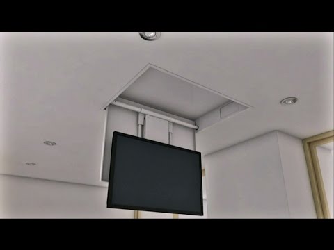 Tv moving chrt staffe tv motorizzate da soffitto youtube Tv scomparsa soffitto