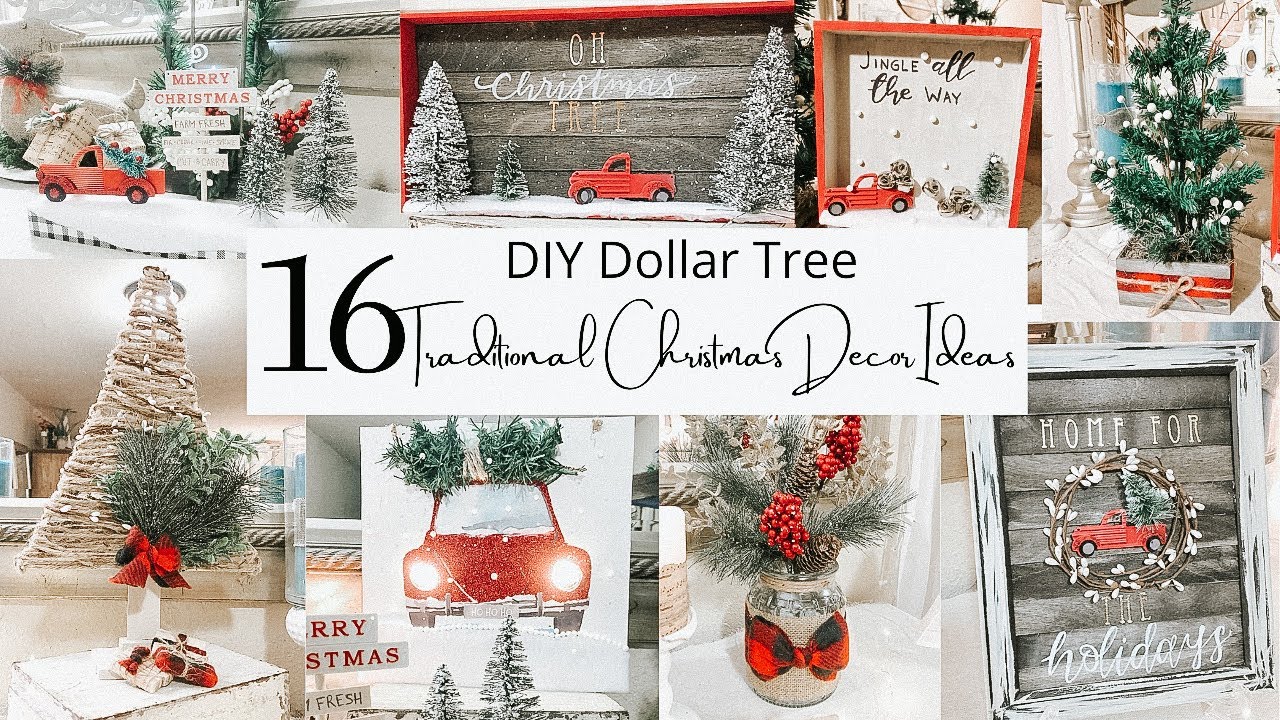 16 DIY DOLLAR TREE CHRISTMAS DECOR IDEAS (TRADITIONAL) | CHRISTMAS ...