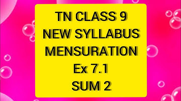 TN Samacheer 9 Maths Mensuration Ex 7.1 Sum 2.