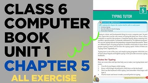 Class 6 computer book unit 1 chapter 5 // All Exercise// English Medium 