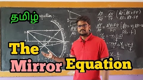 Mirror|Equations|Physics 12|Tamil |MurugaMP