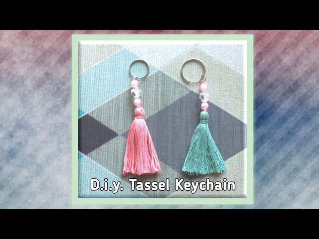 DIY Colorful Wrapped Tassel Keychain