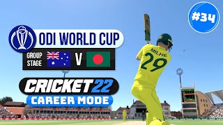 WORLD CUP V BANGLADESH - CRICKET 22 CAREER MODE #34 screenshot 4