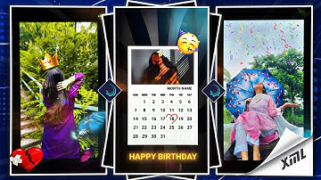 Happy Birthday 🥳🎉 | 3D Latest Efct New XML File 🎟️| Birthday XML Preset #alightmotion | M_Status 146