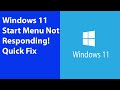 Windows 11 Start Menu Not Responding! Quick Fix