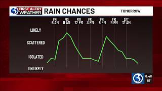 First Alert Weather Extra: Rain chances tomorrow