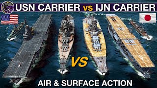 1940's US Carrier & Battleship Group vs 1940's IJN Group | Sea Power screenshot 1