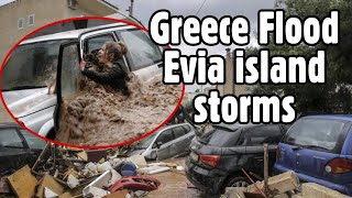 Greece floods: At least five dies after Evia island storms