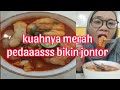 Bakso kuah pedas bikin nyonyor #baksopedas #bakso #baksoviral #mukbang
