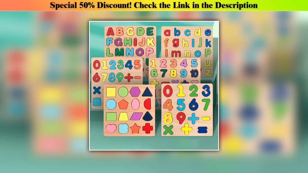 Best Seller Kids Alphabetic Arithmetic Number Geometric Shapes Wooden Puzzle Montessori Preschool L