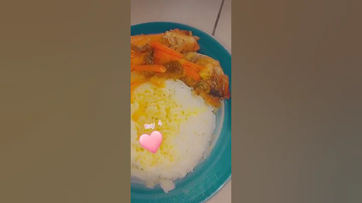 Papaya stir fry, white rice and steam fish