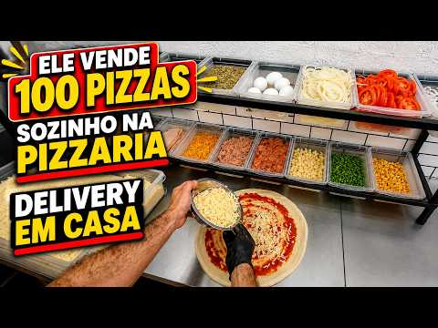 PIZZARIA DELIVERY EM CASA -  Fazendo tudo do zero! VENDENDO mais de 100 PIZZAS NA NOITE I NÃO PARA