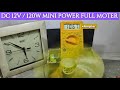 12V 120W DC Motor Full Power Test | Voltage & Ampere Analysis